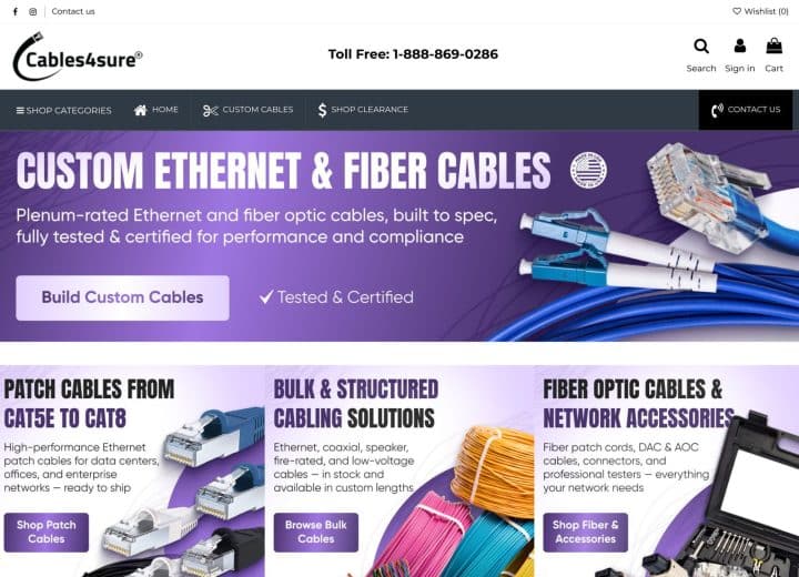 Cables4sure portfolio cover screenshot
