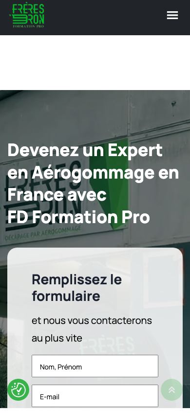 Version mobile du projet FD Formation Pro