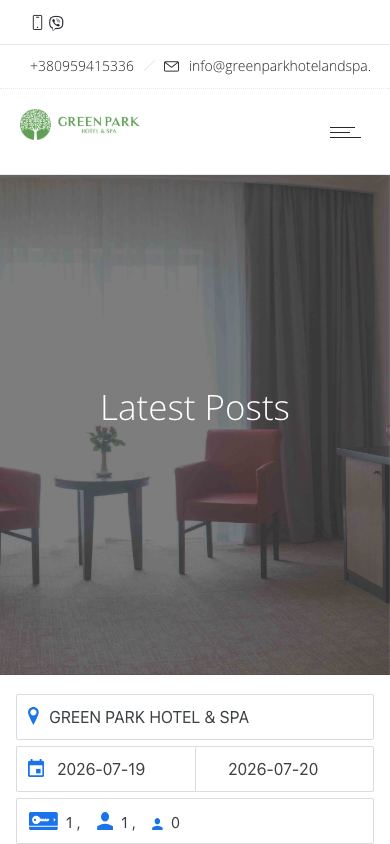 Version mobile du projet Green Park Hotel & SPA