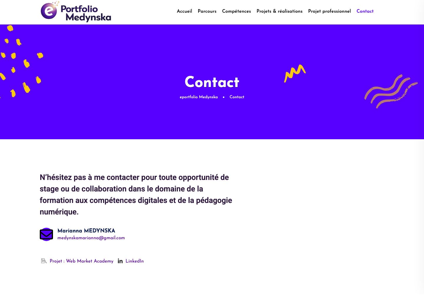 Contacts / project form Marianna Medynska