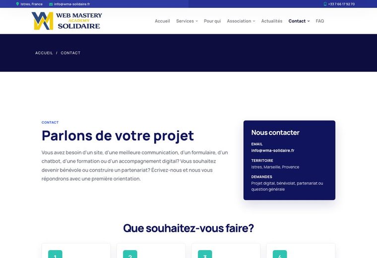 Miniature de la page contact WMA Solidaire