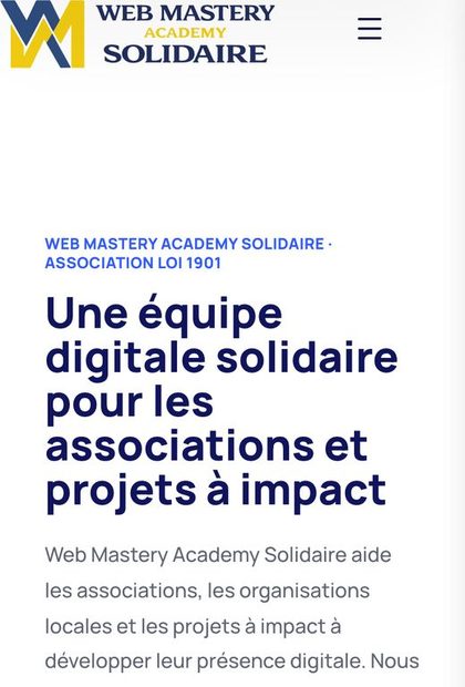 Miniature mobile du site WMA Solidaire