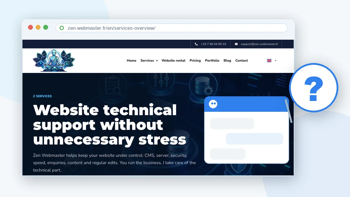 Chat on a website: the visitor cannot tell whether a human or a machine is answering